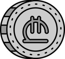 Lari Line Filled Greyscale Icon vector