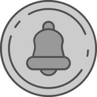 Notification Line Filled Greyscale Icon vector