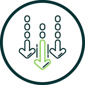 Decrease Line Circle Icon vector