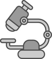 Microscope Line Filled Greyscale Icon vector