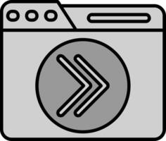 Next Line Filled Greyscale Icon vector