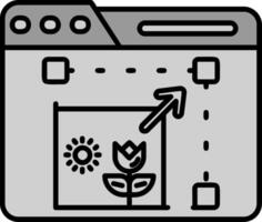 Resize Line Filled Greyscale Icon vector