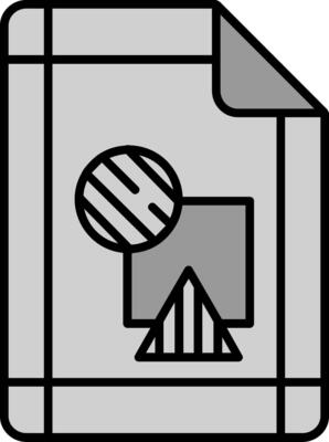 Margin Line Filled Greyscale Icon