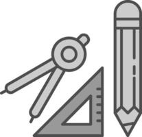 Geometry Line Filled Greyscale Icon vector