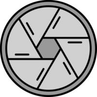 Shutter Line Filled Greyscale Icon vector