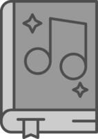 Music Line Filled Greyscale Icon vector