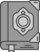 Quran Line Filled Greyscale Icon vector