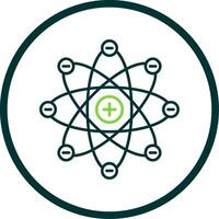 Atom Line Circle Icon vector