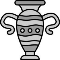 Vase Line Filled Greyscale Icon vector