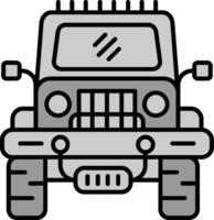 Jeep Line Filled Greyscale Icon vector