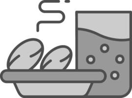 Iftar Line Filled Greyscale Icon vector