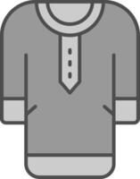 Clothes Line Filled Greyscale Icon vector