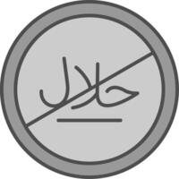 No Line Filled Greyscale Icon vector