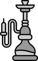 hookah Line Filled Greyscale Icon vector