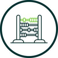 Abacus Line Circle Icon vector
