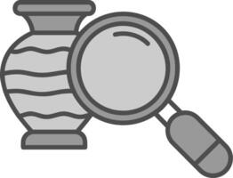 Loupe Line Filled Greyscale Icon vector