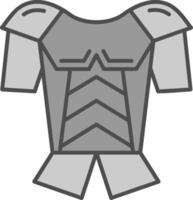 Armor Line Filled Greyscale Icon vector