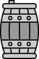 Barrel Line Filled Greyscale Icon vector