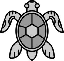 Turtle Line Filled Greyscale Icon vector