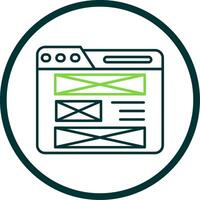 Layout Line Circle Icon vector