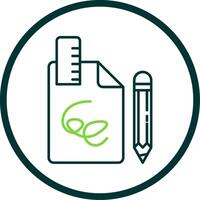Draft Line Circle Icon vector