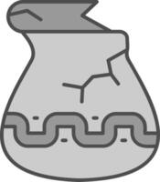 Jar Line Filled Greyscale Icon vector