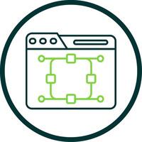 Curve Line Circle Icon vector