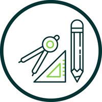 Geometry Line Circle Icon vector