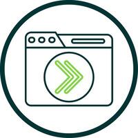 Next Line Circle Icon vector