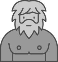 Men Line Filled Greyscale Icon vector