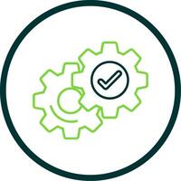 Setting Line Circle Icon vector