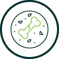 Fossil Line Circle Icon vector