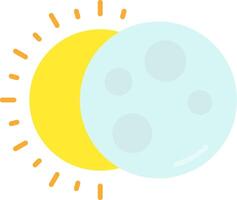 Eclipse Flat Light Icon vector