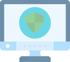 Shield Flat Light Icon vector