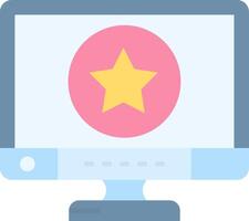 Star Flat Light Icon vector