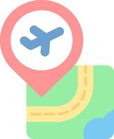 Airport Flat Light Icon vector