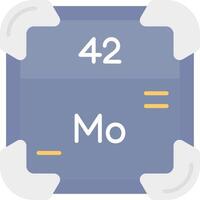 Molybdenum Flat Light Icon vector