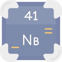 Niobium Flat Light Icon vector