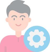 Settings Flat Light Icon vector