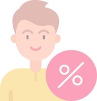 Percentage Flat Light Icon vector