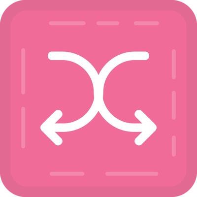 Shuffle Flat Light Icon