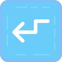 Zigzag Flat Light Icon vector