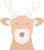 Deer Flat Light Icon vector