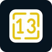 Thirteen Glyph Two Color Icon vector