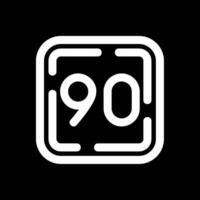 Ninety Line Inverted Icon vector