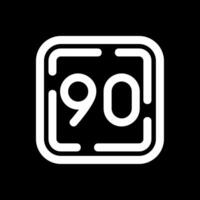 Ninety Line Inverted Icon vector