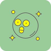 Surprised Filled Yellow Icon vector