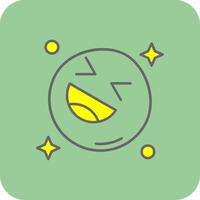 Laugh Filled Yellow Icon vector