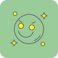 Envy Filled Yellow Icon vector