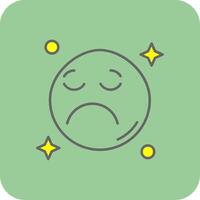 Sad Filled Yellow Icon vector